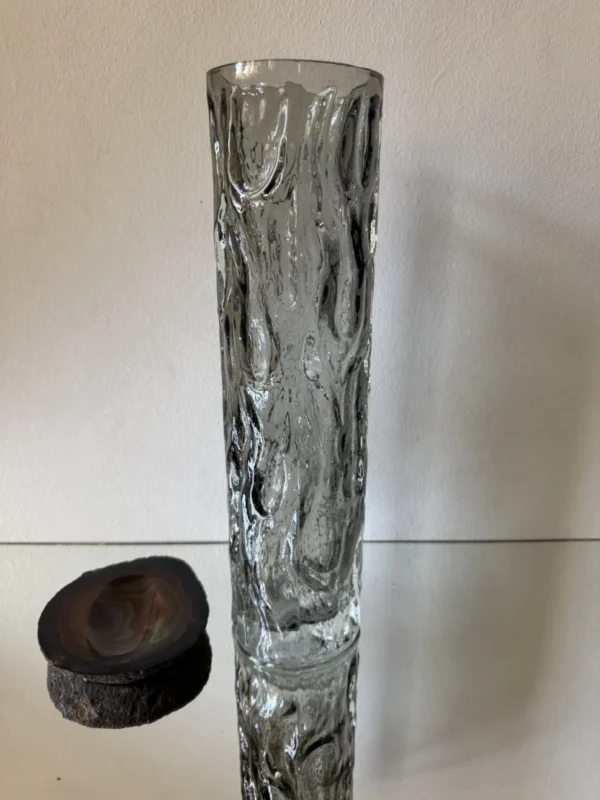 Szklany zestaw vintage „Zmrożony cień”