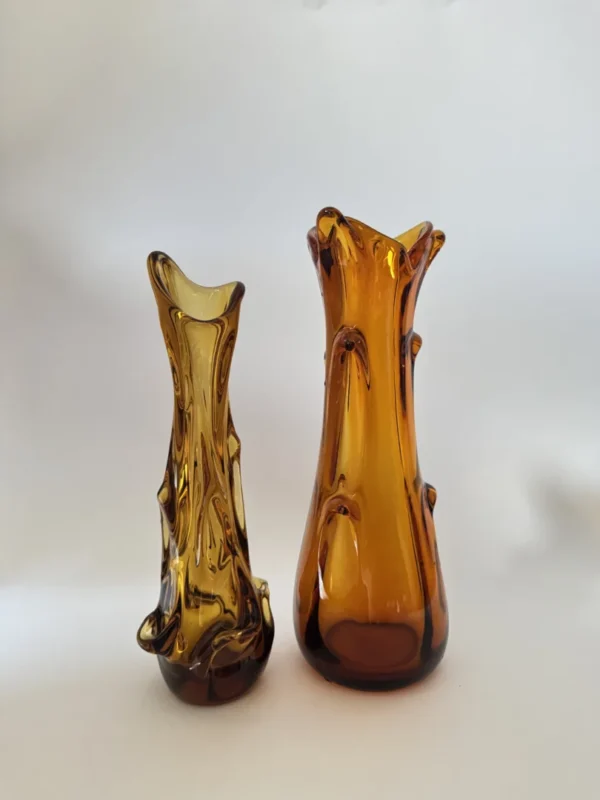 Wazony PRL kultowe sękacze zestaw „Fale  bursztynu”