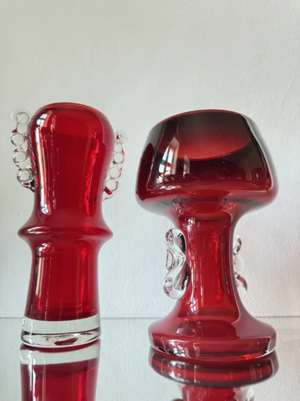 Wazony PRL szkło  artystyczne „Żony smoka”