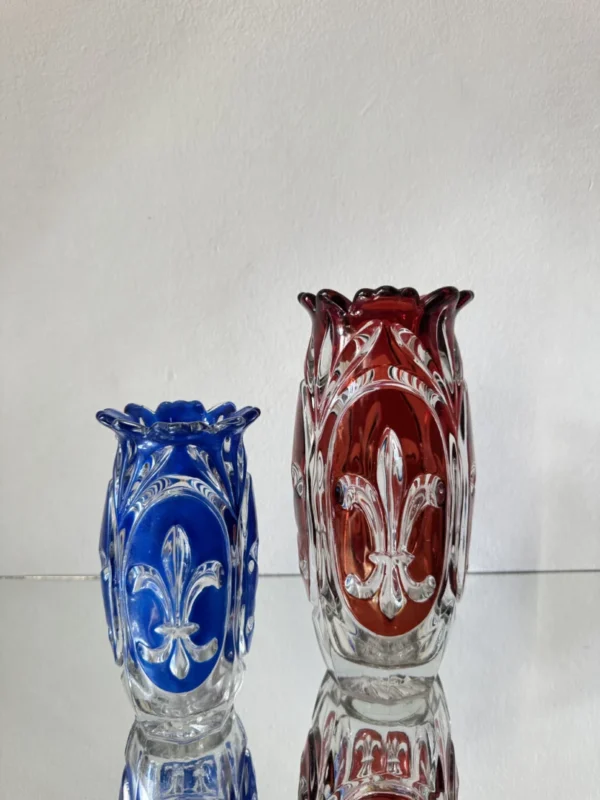 Wazony retro kolekcjonerski zestaw „Kryształowe irysy”