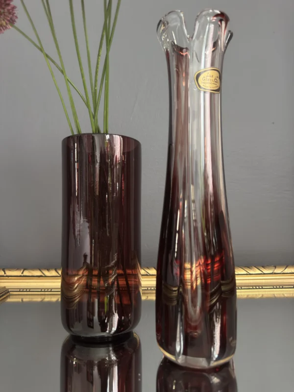 Oryginalny zestaw  wazonów "Purple duo"   na prezent lub do kolekcji