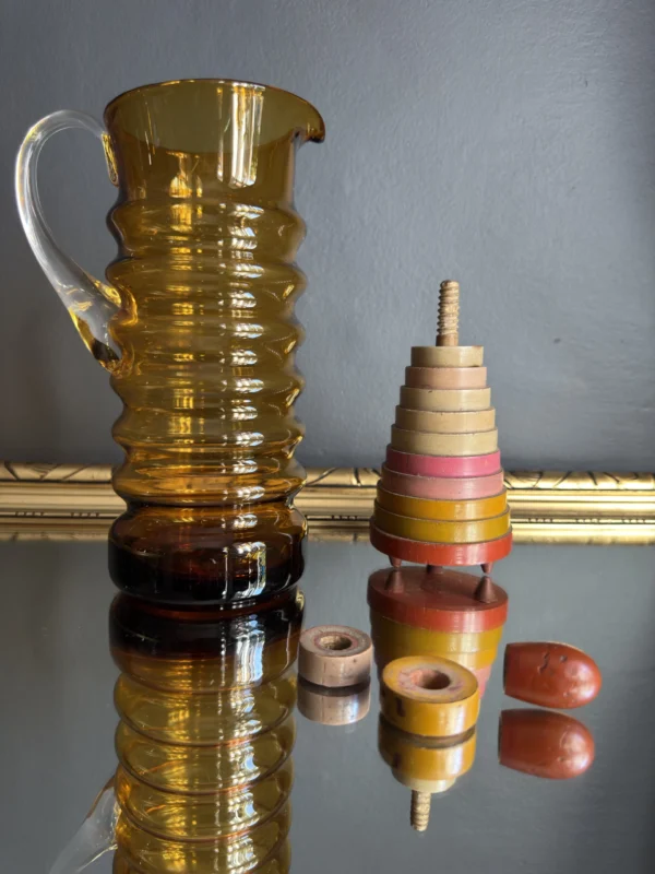 Szkło artystyczne z lat 70.  dzbanek "Miód i Miód"