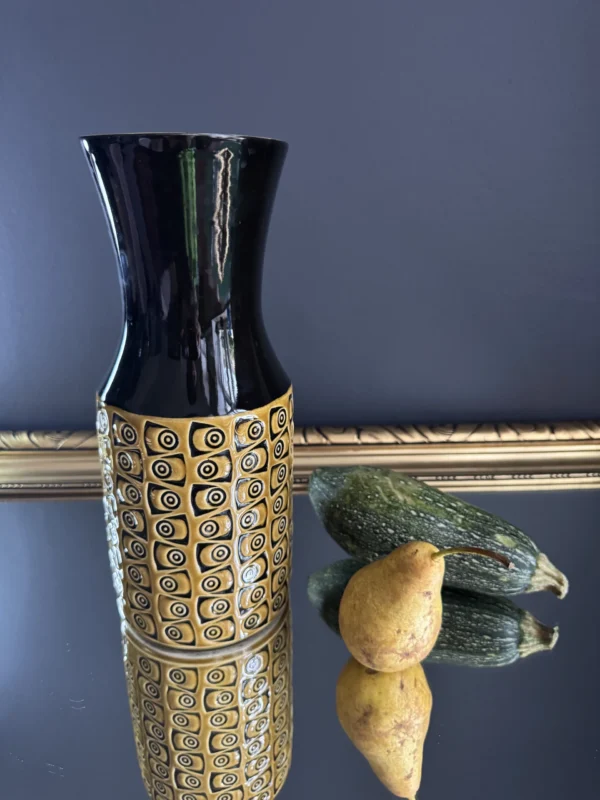 Wazon ceramiczny vintage lata 60. "Oczy designu"