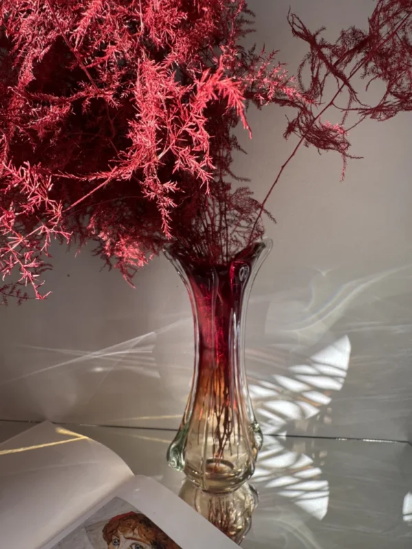 Czeski wazon art glass „Solaris Flame”
